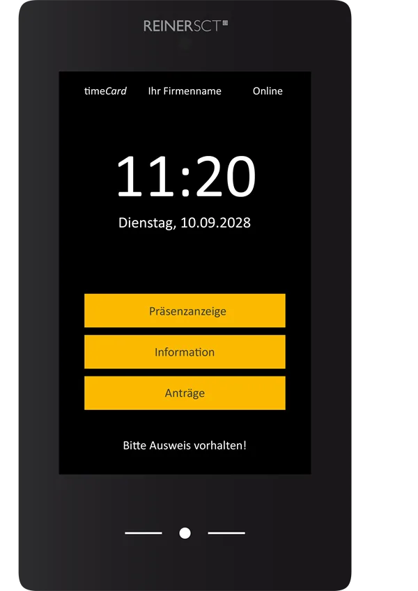 timeCard Terminal 3 mit 10,1 Zoll Touchscreen